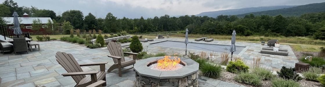 Gas Firepit and Bluestone Patios Gas Firepit and Bluestone Patios
